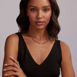 Black Ceramic Beaded Necklace