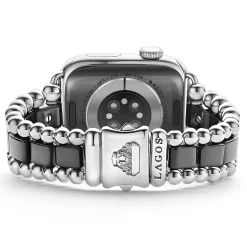 Black Ceramic Half Diamond Watch Bracelet-38-45mm