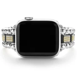 Black Ceramic Half Diamond Watch Bracelet-38-45mm