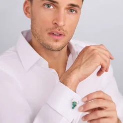 Black Turquoise Long Horn Cufflinks