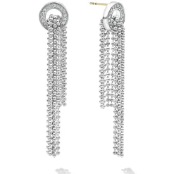 Cascading Caviar Diamond Earrings