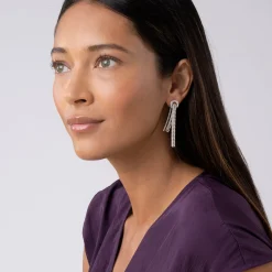 Cascading Caviar Diamond Earrings