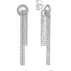 Cascading Caviar Diamond Earrings