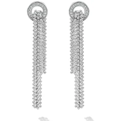 Cascading Caviar Diamond Earrings