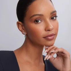 Caviar Beaded Front-Back Drop Earrings