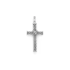 Caviar Beaded X Cross Amulet