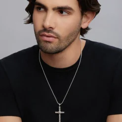 Caviar Beaded X Cross Amulet