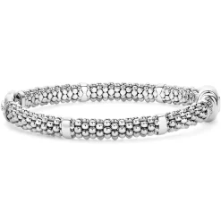 Caviar Buckle Diamond Bracelet | 6mm