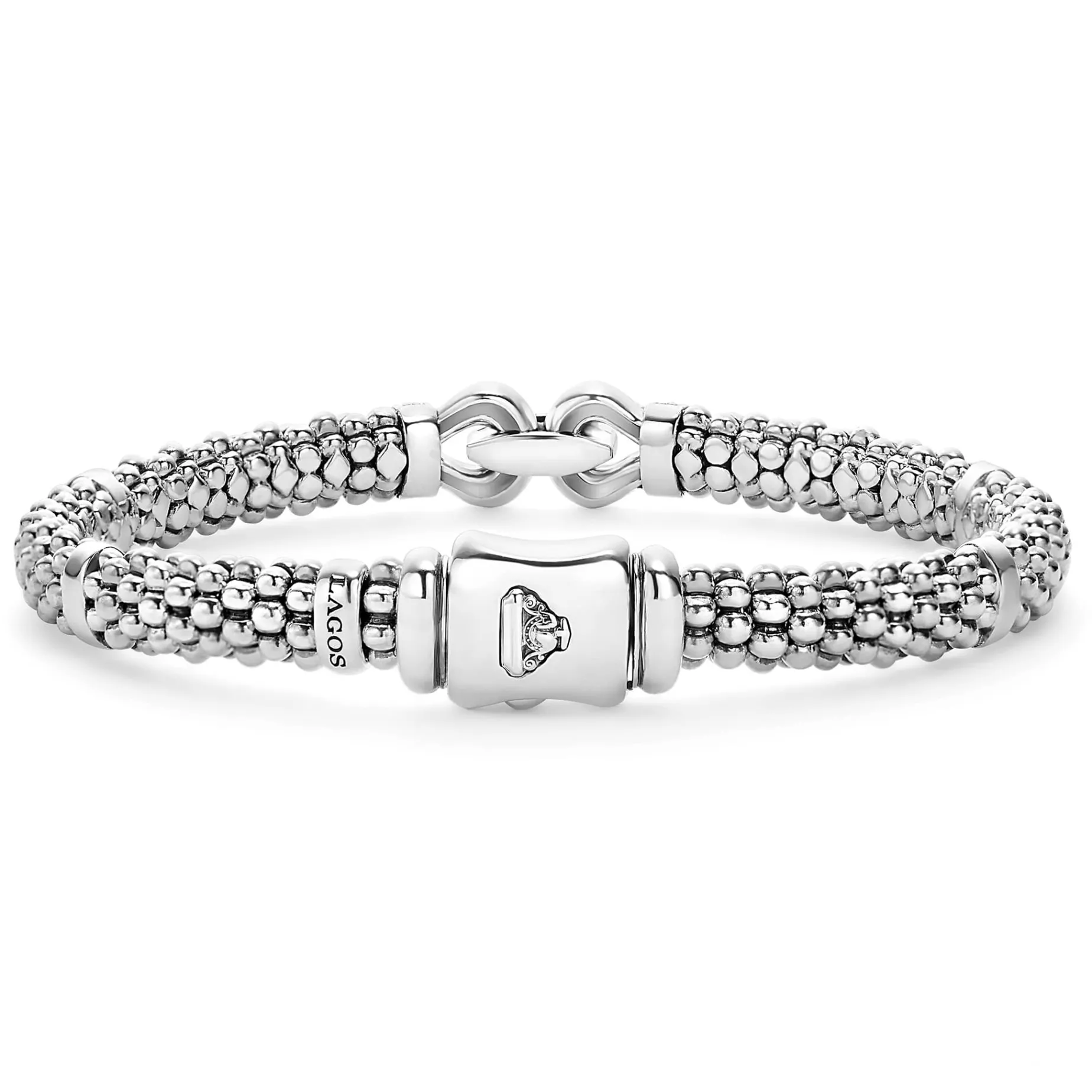 Caviar Buckle Diamond Bracelet | 6mm