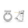 Caviar Circle Bar Earrings