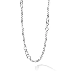 Caviar Circle Link Necklace