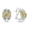 Caviar Diamond Knot Earrings