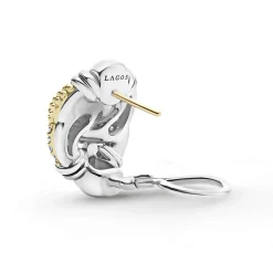 Caviar Diamond Knot Earrings