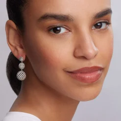Caviar Drop Earrings