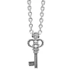 Caviar Key Diamond Pendant Necklace