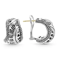 Caviar Omega Clip Earrings