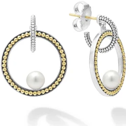 Caviar Pearl Drop Earrings
