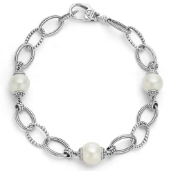 Caviar Pearl Link Bracelet