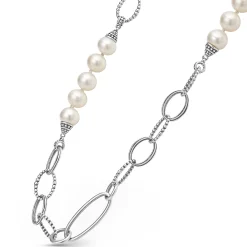 Caviar Pearl Link Necklace