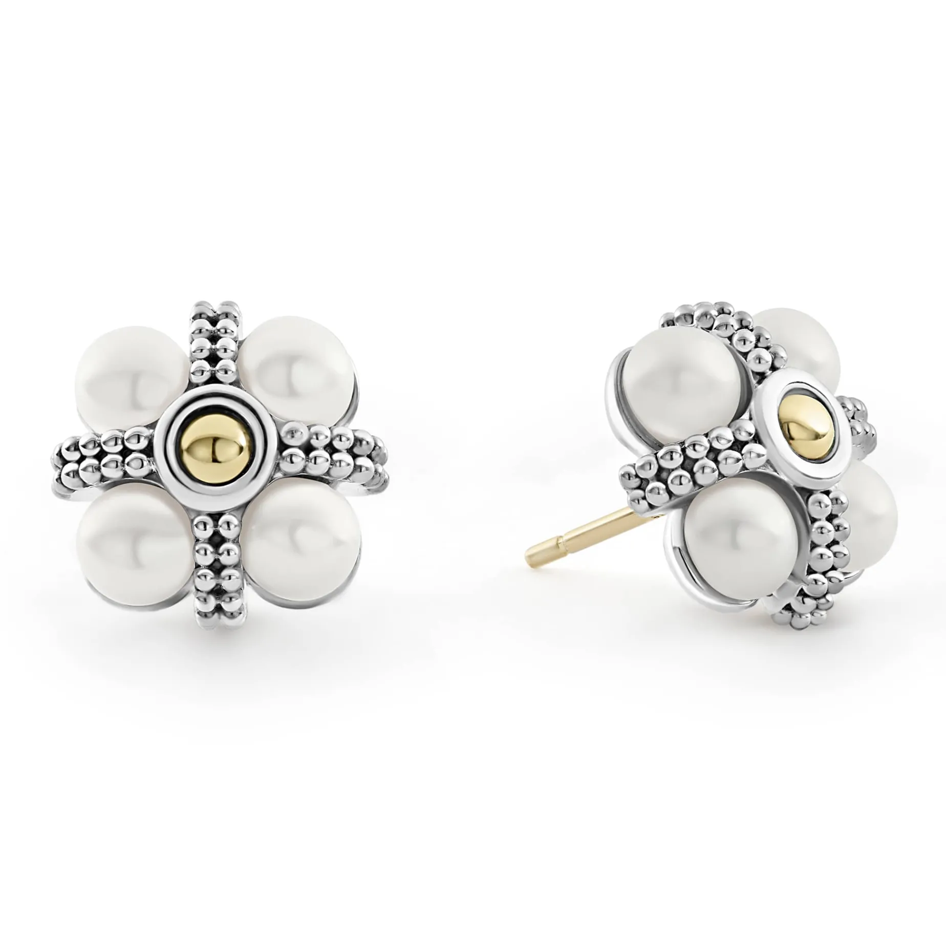 Caviar Pearl Stud Earrings