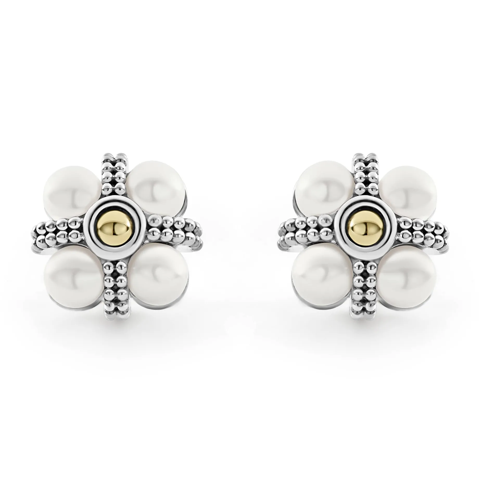 Caviar Pearl Stud Earrings