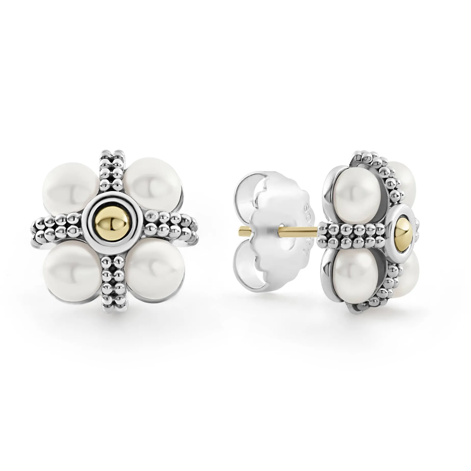 Caviar Pearl Stud Earrings