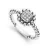Caviar Square Diamond Ring