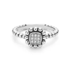Caviar Square Diamond Ring