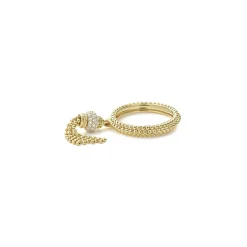 Caviar Tassel Diamond Ring