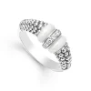 Ceramic and Caviar Diamond Ring