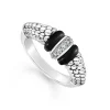 Ceramic and Caviar Diamond Ring