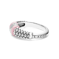 Ceramic and Caviar Diamond Ring