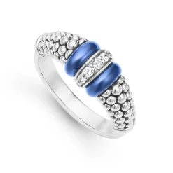 Ceramic and Diamond Caviar Ring