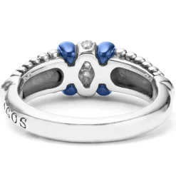 Ceramic and Diamond Caviar Ring