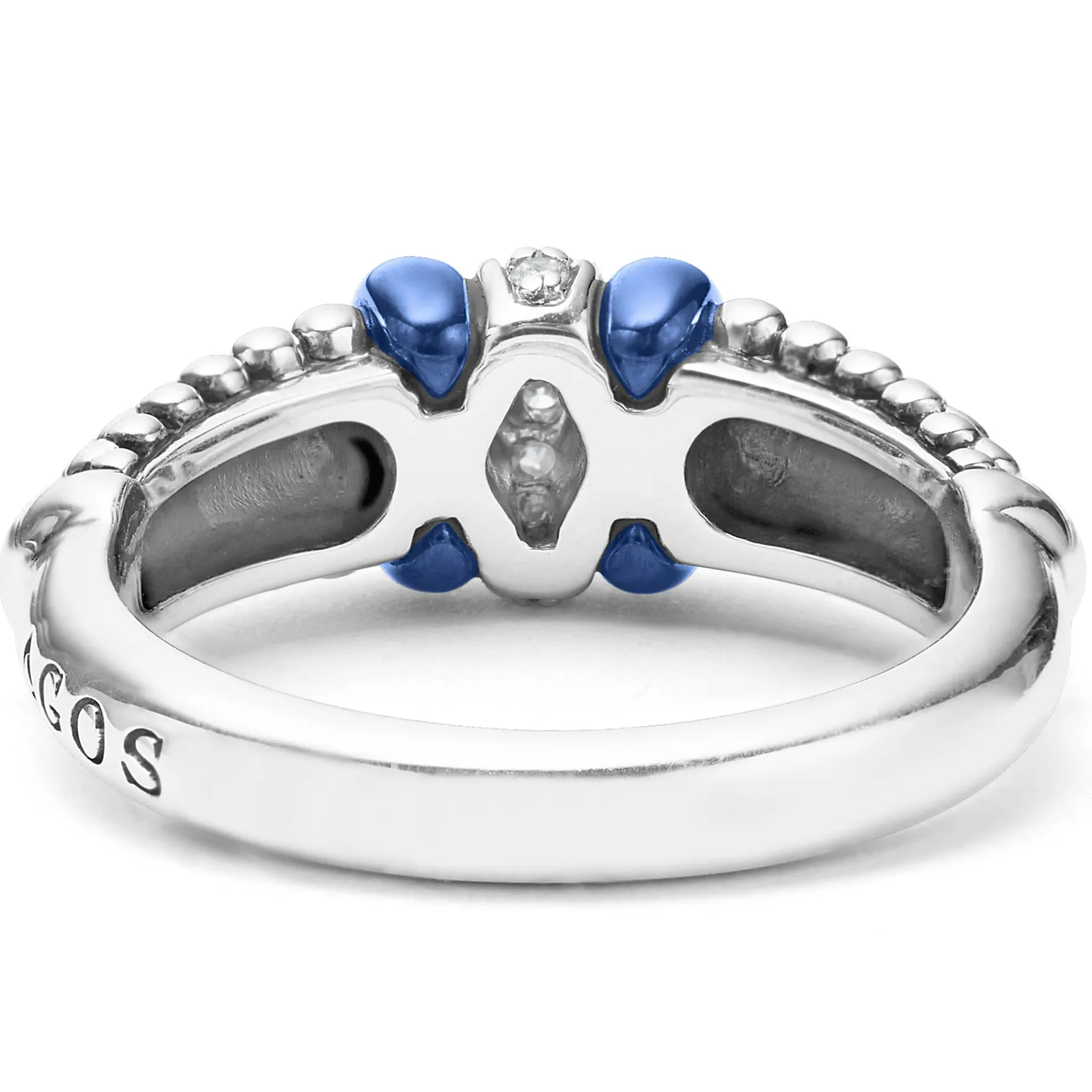 Ceramic and Diamond Caviar Ring