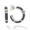 Ceramic and Diamond Hoop Earrings