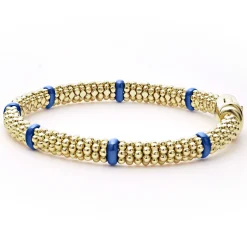 Ceramic and 18K Gold Caviar Bracelet | 6mm