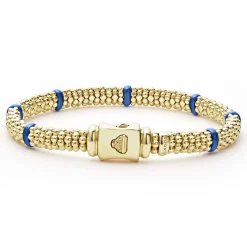 Ceramic and 18K Gold Caviar Bracelet | 6mm