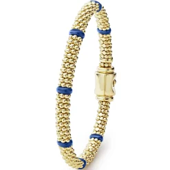 Ceramic and 18K Gold Caviar Bracelet | 6mm