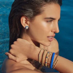 Ceramic and 18K Gold Caviar Bracelet | 6mm