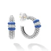 Ceramic Caviar Diamond Hoop Earrings