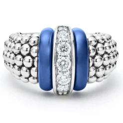 Ceramic Caviar Diamond Ring