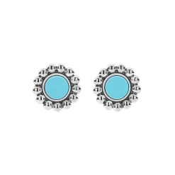 Ceramic Circle Stud Earrings