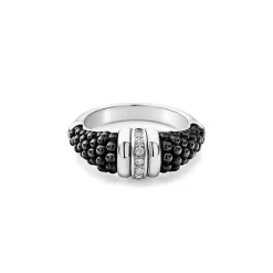 Ceramic Diamond Stacking Ring