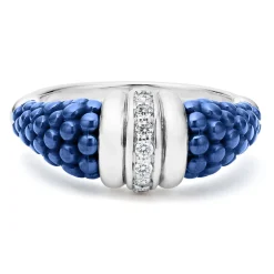 Ceramic Diamond Stacking Ring