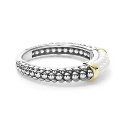 Ceramic Two-Tone Caviar Stacking Ring