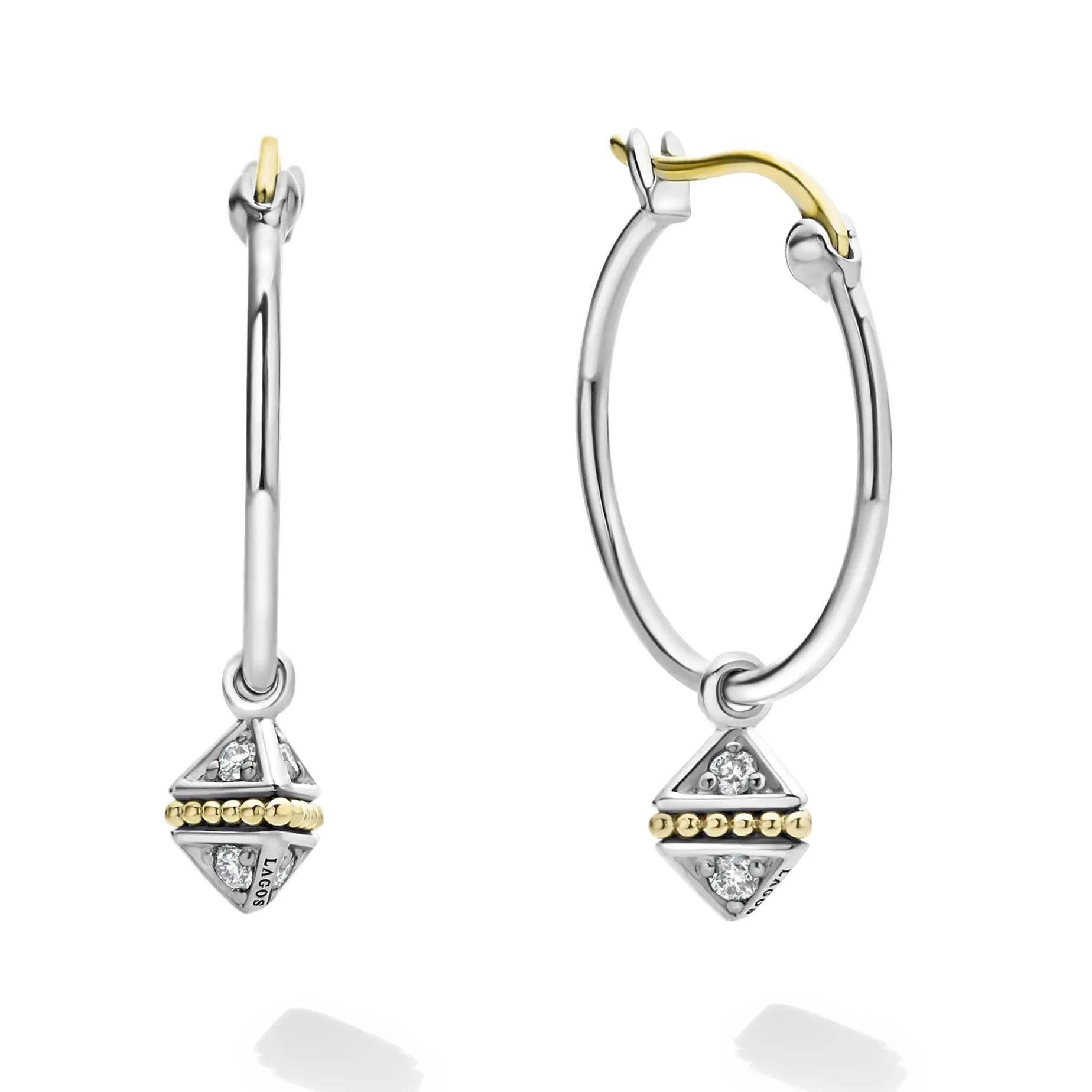 Charm Diamond Hoop Earrings