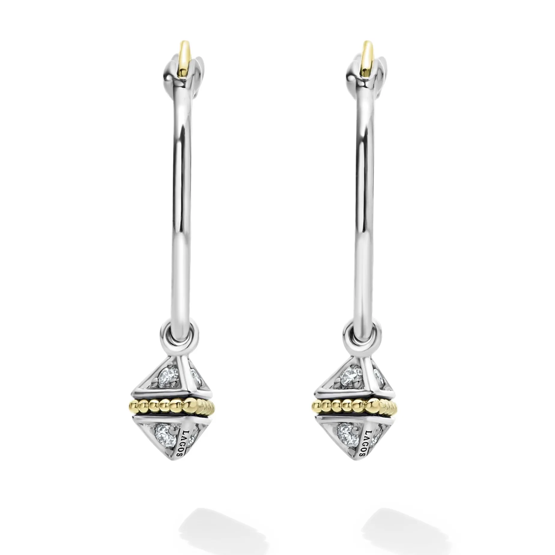Charm Diamond Hoop Earrings