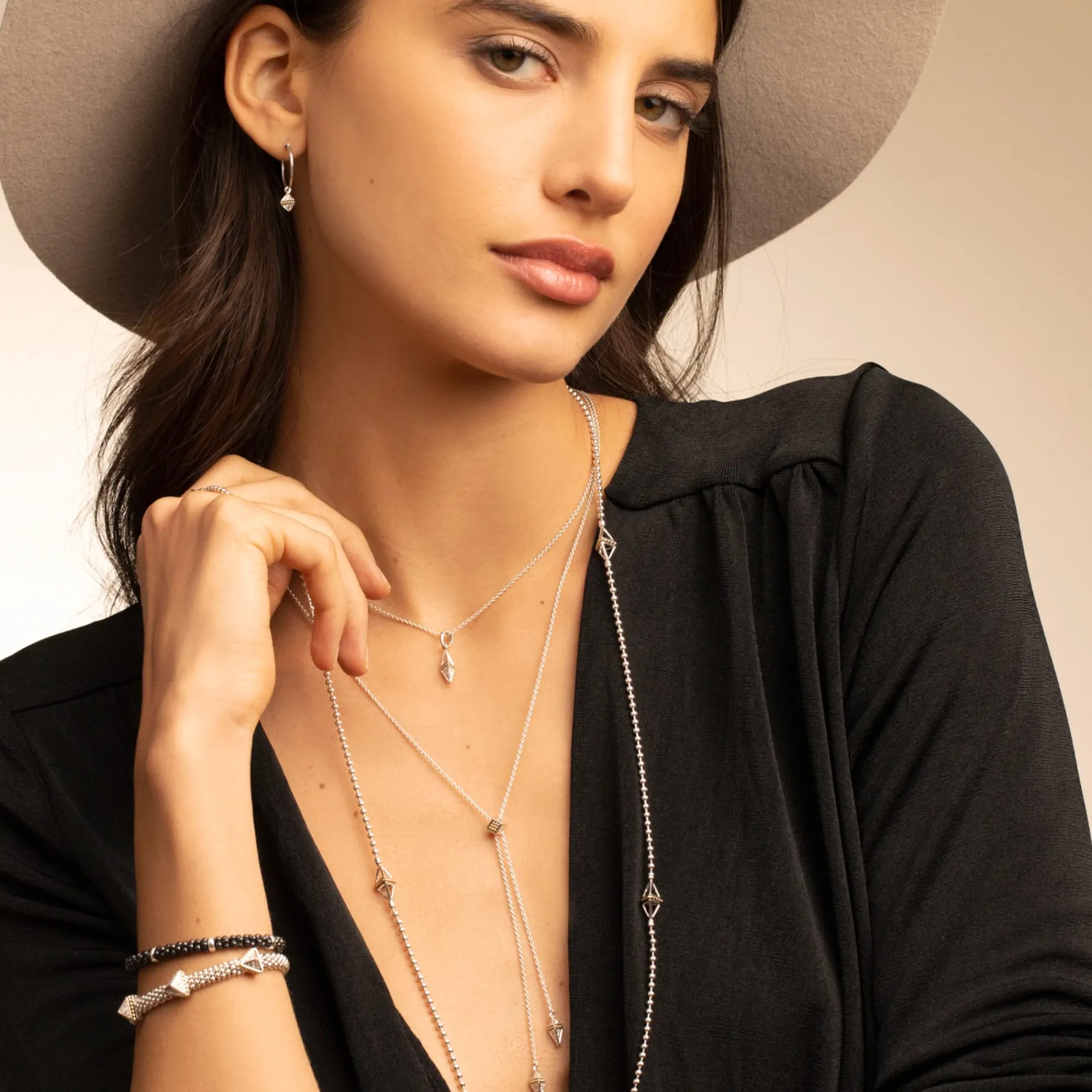 Charm Diamond Hoop Earrings