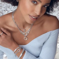 Circle Diamond Link Bracelet